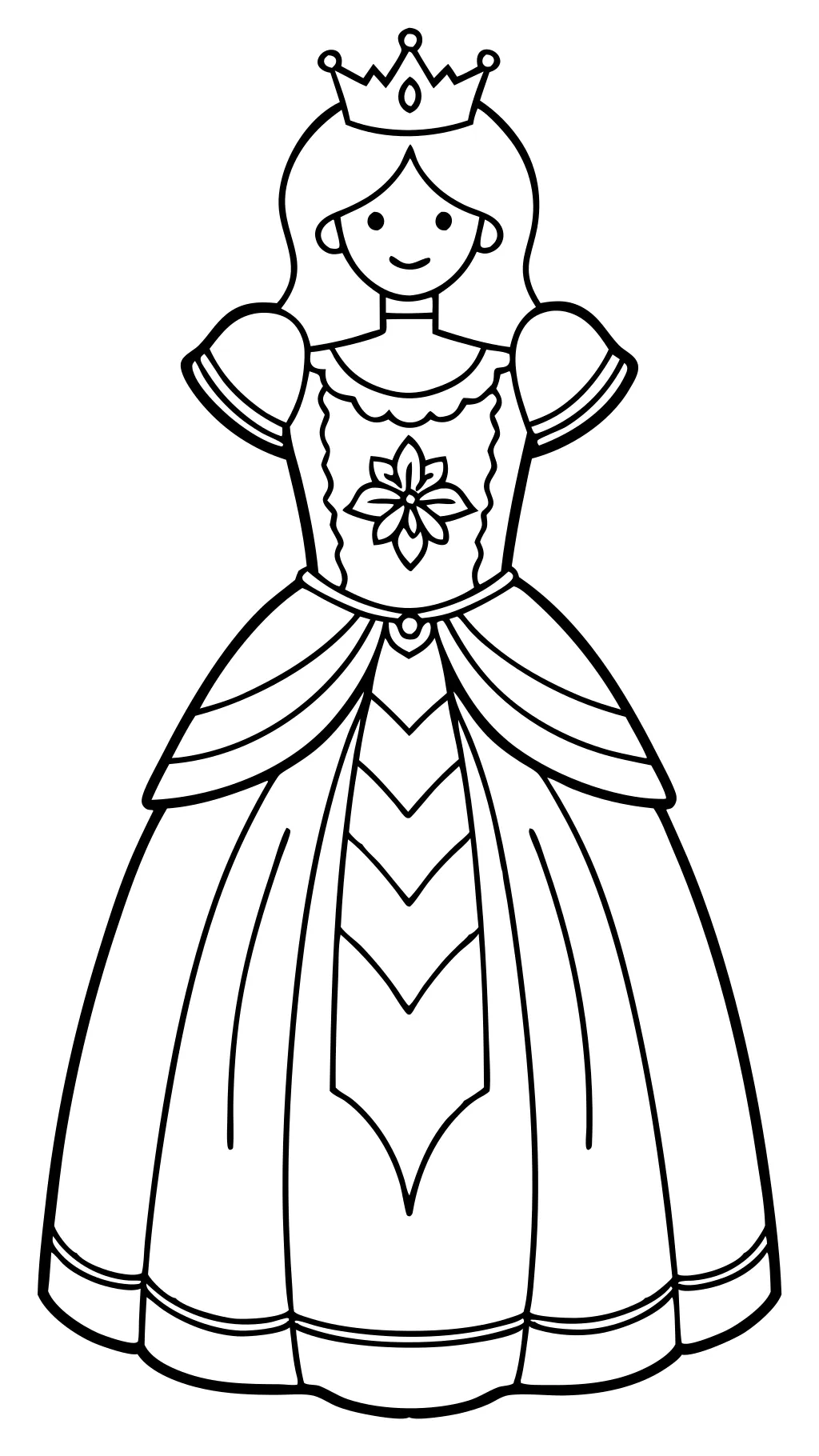 princess dress coloring pages